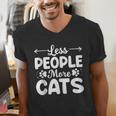 Less People More Cats Introvert's Dream Tee Men's V-Neck T-Shirt