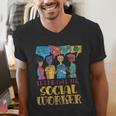 Let Me Call The Social Worker Job Graduation Work Men's V-Neck T-Shirt