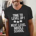 Level Up Middle School 5th Grade Graduation Party Men's V-Neck T-Shirt