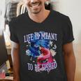 Life Meant To Fished Introvert Sayings Antisocial Quotes Men's V-Neck T-Shirt