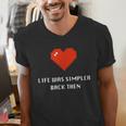 Life Was Simpler Back Then Nostalgia Retro Game Men's V-Neck T-Shirt