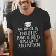 Linguistics Major Graduation Men's V-Neck T-Shirt