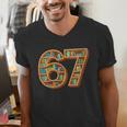 Literary 67 Bookshelf Six Seven Reading Meme Men's V-Neck T-Shirt Literary 67 Bookshelf Six Seven Reading Meme Men's V-Neck T-Shirt