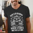 Literary Grandma Reading Club Book Lover Story Enthusiast Men's V-Neck T-Shirt Literary Grandma Reading Club Book Lover Story Enthusiast Men's V-Neck T-Shirt