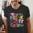 Little Miss Pre-K Grad 2026 Preschool Graduation Kids Girls Men's V-Neck T-Shirt
