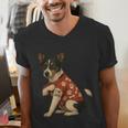 I Love Dad Tattoo Rat Terrier Dad Men's V-Neck T-Shirt