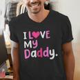 I Love My Daddy Best Dad Ever Father's Day Cool Kids Men's V-Neck T-Shirt