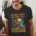 I Love Fishing Bigfoot Fisherman Introvert Sarcastic Men's V-Neck T-Shirt I Love Fishing Bigfoot Fisherman Introvert Sarcastic Men's V-Neck T-Shirt
