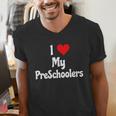 I Love My PreSchool Students Teachers Educators Graduation Men's V-Neck T-Shirt