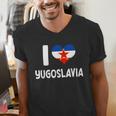 I Love Yugoslavia Proud Yugoslav Nostalgia Saying Men's V-Neck T-Shirt I Love Yugoslavia Proud Yugoslav Nostalgia Saying Men's V-Neck T-Shirt