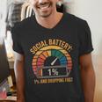 Low Social Battery Introvert Energy Men's V-Neck T-Shirt Low Social Battery Introvert Energy Men's V-Neck T-Shirt