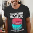 Macaroons Dessert Antisocial Introvert Pastries Food Lover Men's V-Neck T-Shirt