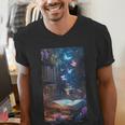 Magic Books Butterflies Fantasy Nature Tea Enchanting Men's V-Neck T-Shirt Magic Books Butterflies Fantasy Nature Tea Enchanting Men's V-Neck T-Shirt