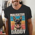 Malinois Dad Maligator Daddy Belgian Malinois Men's V-Neck T-Shirt Malinois Dad Maligator Daddy Belgian Malinois Men's V-Neck T-Shirt