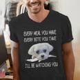 Maltese Dog Watching Owner Quote Puppy Mom Dad Men Women Girls Kids Men's V-Neck T-Shirt
