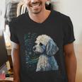 Maltipoo Starry Night Van Gogh Maltipoo Mom Dad Owner Men's V-Neck T-Shirt