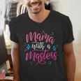 Mama With A Masters Degree Mom Graduation Mother's Day Men's V-Neck T-Shirt