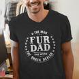 Man Myth Snack Dealer Fur Dad Cat Dog Father 0CTC0M Men's V-Neck T-Shirt