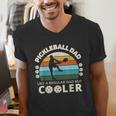 Man's Pickleball Dad Like A Regular Dad But Cooler Men's V-Neck T-Shirt