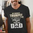 Marching Band Dad My Favorite Trumpet Player Calls Me Dad Men's V-Neck T-Shirt