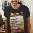 Marine Biology Ocean Introvert Marine Biologist Men's V-Neck T-Shirt Marine Biology Ocean Introvert Marine Biologist Men's V-Neck T-Shirt