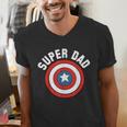 Marvel Father's Day Super Dad Captain America Shield Men's V-Neck T-Shirt