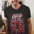 Marvel Spider-Man Eddie Brock Carnage Comic Book Cover Men's V-Neck T-Shirt Marvel Spider-Man Eddie Brock Carnage Comic Book Cover Men's V-Neck T-Shirt