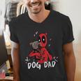 Marvel Super Heroes Pets Deadpool Loves Dogpool Dog Dad Men's V-Neck T-Shirt