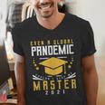 Master 2021 Graduation Graduate Masters Degree Men's V-Neck T-Shirt