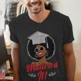 Master Degree Graduation Gifts Black Girl Men's V-Neck T-Shirt