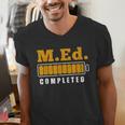 Master Graduation Completed Master Of Education Teacher Men Women Men's V-Neck T-Shirt