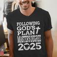 Masters Degree Graduation 2025 Christian MSW MPH MBA Men's V-Neck T-Shirt