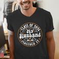 Master's Degree Graduation My Husband Mastered It 2024 Men's V-Neck T-Shirt