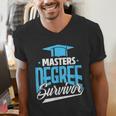 Master's Degree Graduation Masters Degree Survivor Men's V-Neck T-Shirt