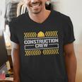 Matching Boys And Dad Mom Construction Digger Birthday Party Men's V-Neck T-Shirt