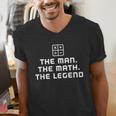 Math Teacher Shirts The Legend Graduation Retirement Men's V-Neck T-Shirt