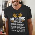 Mechanic Men Dad Hourly Rate Car Auto Garage Mechanic Men's V-Neck T-Shirt