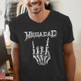 Megadad Retro 90s Hard Rock Band Heavy Metal Father's Day Men's V-Neck T-Shirt