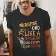 Men Anime Father's Day Anime Dad Except Way Cooler Men's V-Neck T-Shirt