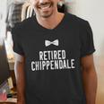 Men Dad Bod Joke Ex Male Dancer Humor Retired Chippendale Men's V-Neck T-Shirt