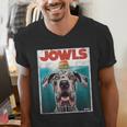 Merle Great Dane Jowls Paws Top Blue Eye Brown Dog Mom Dad For Men Women Girls Kids Men's V-Neck T-Shirt