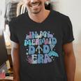 In My Mermaid Dad Era Family Matching Birthday Party Daddy Men's V-Neck T-Shirt In My Mermaid Dad Era Family Matching Birthday Party Daddy Men's V-Neck T-Shirt