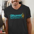 Mermaid Security Birthday Party Matching Dad Boys Men's V-Neck T-Shirt
