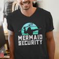 Mermaid Security Shirt Boys Swimmer Dad Merdad Trident Men's V-Neck T-Shirt