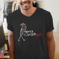 Merry Christ-Meh Christmas Introvert Men's V-Neck T-Shirt