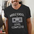 Middle School Graduation Shirt Level Complete Video Gamer Men's V-Neck T-Shirt