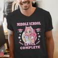 Middle School Level Complete Gaming Graduation Anime Girl Men's V-Neck T-Shirt