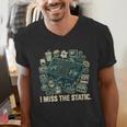 I Miss The Static Retro VHS Nostalgia Art Men's V-Neck T-Shirt