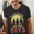 Mom Of 3 Boys Dad I Have Three Boys Dad Of 3 Boys Mom Of 3 Men's V-Neck T-Shirt Mom Of 3 Boys Dad I Have Three Boys Dad Of 3 Boys Mom Of 3 Men's V-Neck T-Shirt