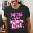 Mom And Dad Birthday Girl Family Matching Party Decorations Men's V-Neck T-Shirt